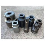 Group of Misc. Proto 3/4' and 1' Drive Sockets, Adaptors, Etc.
