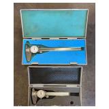 (2) Dial Calipers, with Cases