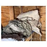 Group of Canvas Tarps, Unknown Sizes and Conditions