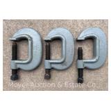 (3) Wilton No. 3 Heavy Service C Clamps