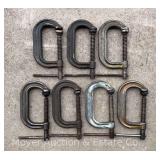 (7) Wilton No. 404 C Clamps, 2 1/2' Deep