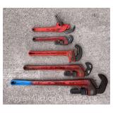 (5) Ridgid Specialty Pipe Wrenches, See Photos for Details