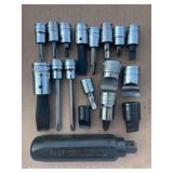 Snap-On 1/2' Impact Driver, with Assorted of Socket Bits, Drivers, Etc.