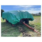 Flat Rack Wagon, with Central Tractor Running Gear, 8ft. x 16ft. Wood Deck