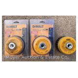 (3) DeWalt 4' Carbon Knot Cup Brushes, Two New