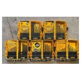 (5) DeWalt Drill Bit Sets, in Cases