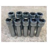 (10) MAC Metric Deep Sockets, 1/2' Drive, VDG Series