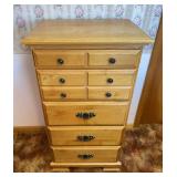 Maple 5 Drawer Petite Chest of Drawers, 23"x17"x43"h