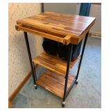 Rolling Kitchen Cart, 21"x18" Top, 36"h
