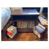 Group of Record Albums: Spoken Word, Old Time Radio, Etc., with Cabinet 29.5"x19"x28"h