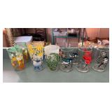 Group of Vintage Drinking Glasses, 5"h