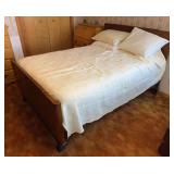 Full Bed Frame with Mattress and Boxspring