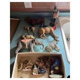 Group of Figures, Animals, Doll Parts, Etc.