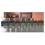 (7) Hazel Atlas Vintage Car Drinking Glasses, 5"h