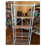 4 Shelf Folding Cart on Casters, Metal, 24"x12"x58"h
