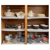 Contents of Kitchen: Dishes, Stemware, Serving Dishes, Pots and Pans, Etc.
