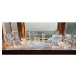 Group of Glass Serving Dishes, Vases, Etc.