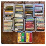 (9) Plastic Totes of Books, Novels, Mysteries, Etc.