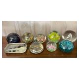 Group of Art Glass Paperweights, 1"-3"h