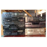Group of Asst. Cassette Decks, Mostly Sony