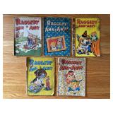 (5) Dell Raggedy Ann & Andy Magazines, 1940s-1950s