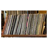 Group of Asst. Record Albums, with Rolling Cart