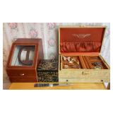 Group of Costume Jewelry, Watches, Jewelry Boxes, Scrap Silver
