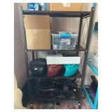 4 Shelf Folding Cart on Casters, Metal, 28"x13"x49"h