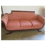 Carved Wood Vintage Settee