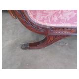 Carved Wood Vintage Settee