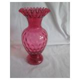 Cranberry Fenton Glass Vase