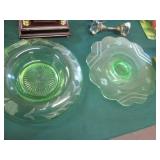 Green Depression Glassware