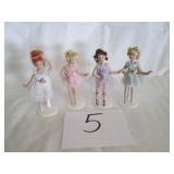 #5 (4) 5.5' Bisque Ballerina Dolls