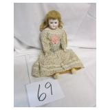 #69 16' Bisque Head Glass Eyes