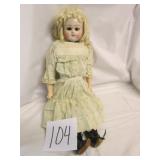 #104 24' Wax over Papier Mache Kid Body