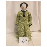 #107 21" China Head, Cloth Body