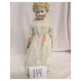 #114 22" Parian Blonde Kid Hands