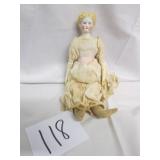 #118 14" Parian Blonde Cloth Body