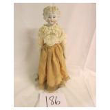 #186 17" Bisque Head Cloth Body 138 4