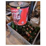 7-Up Bottles & Coca-Cola Tin