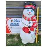 Vintage Snowman w/ Scarf Blow Mold by Grand Ventur