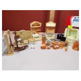 Calico Critter Bathroom, Sink, Stove, Fridge & Moe