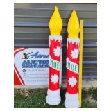 Vintage Noel Christmas Candles Blow Mold