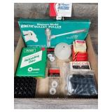 Flat of Reloading Supplies, Dies, & More