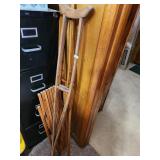 Vintage Crutches & Accordion Gate