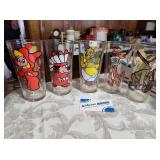 Vintage Pepsi Collector Series Glasses Assorted