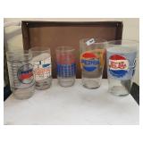 VIntage Pepsi Assorted Glasses