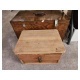 Wooden Storage Box and Vintage 2 Drawer Storage