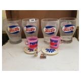Vintage Pepsi Glasses and Minis