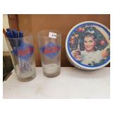 VIntage Pepsi Glasses, Pens & Tin